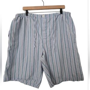 Daniel Cremieux Men's Striped Shorts - Blue, White, Green Size XL